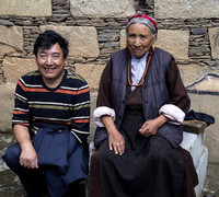 Matriarch and son, small Tibetan village outside Yajiang