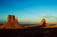 Left and Right Mittens, Sunset, Monument Valley