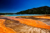 Hot spings with colorful bacteria mat, Yellowstone