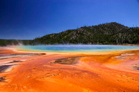 Hot springs with colorful bacteria mat, Yellowstone